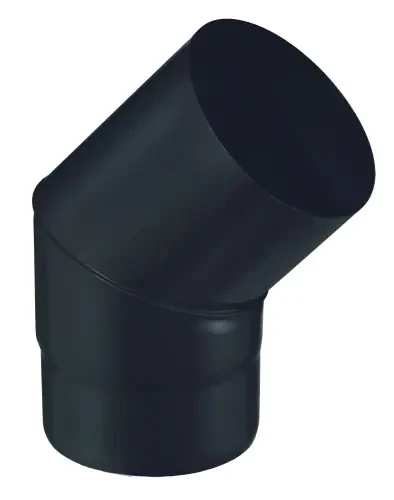 Coude lisse raccordement émail noir mat 1,2 mm