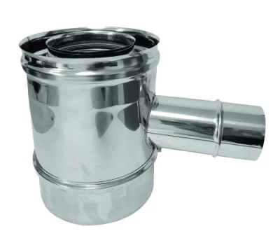840105.jpg Té 90° piqu. prise air ø80 + tampon Apollo Pellets concentrique Ø130/200 et 150/200