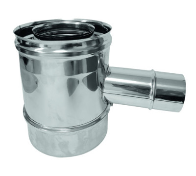 840105.jpg Té 90° piqu. prise air ø80 + tampon Apollo Pellets concentrique Ø130/200 et 150/200