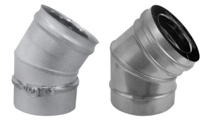 Coude inox/galva 3CEp concentrique