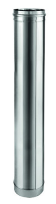 Élément droit inox/inox 3CEp concentrique