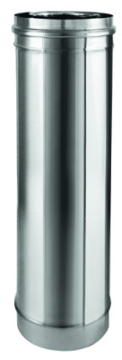 Élément droit inox/inox 3CEp concentrique