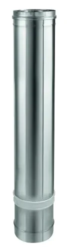 Élément droit réglable inox/inox 3CEp concentrique