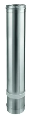 Élément droit réglable inox/inox 3CEp concentrique