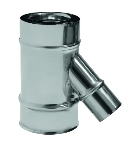 Té 135° avec piquage air ø60 Apollo Pellets concentrique
