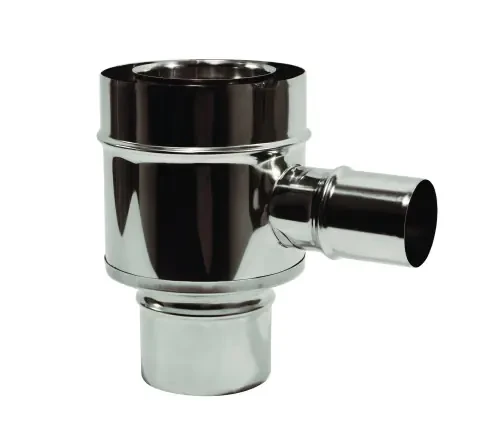Té 90° piqu. prise air ø60 + piq SP Apollo Pellets concentrique