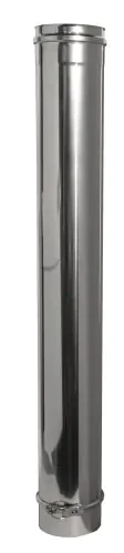 Elément droit simple paroi pour raccordement buse fumée Apollo Pellets concentrique Biomasse