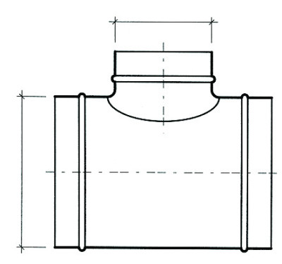 Tés standard à 90°