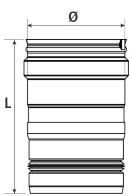 Adaptateur F/F Apollo Pellets Simple Paroi émail
