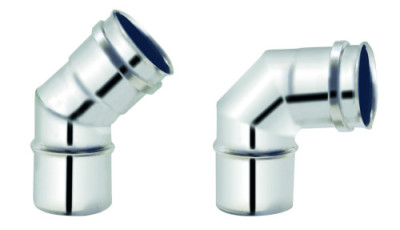 Coude simple paroi Pegasus inox