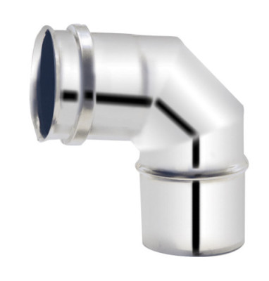Coude simple paroi Pegasus inox