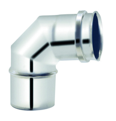 Coude avec joint Apollo Pellets Simple Paroi inox