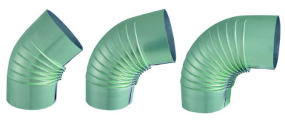 Coude plissé Aluminium Alugaz