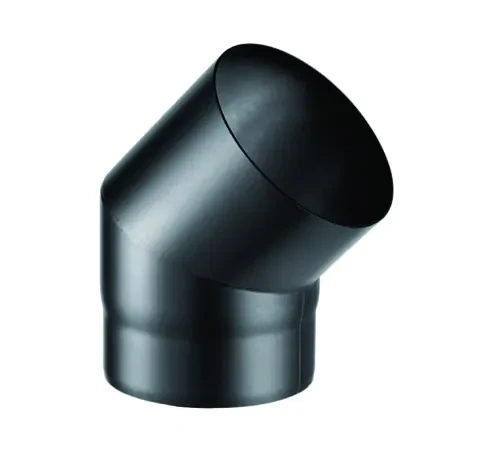 Coude raccordement acier peint noir 2mm