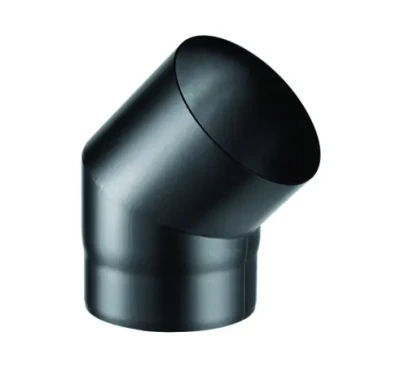Coude raccordement acier peint noir 2mm