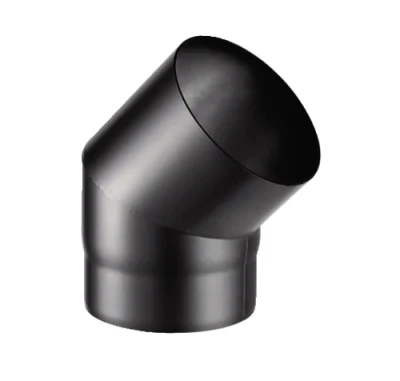 Coude raccordement acier peint noir 2mm Coude raccordement acier peint noir 2mm