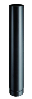 Élément droit raccordement acier peint 2mm Noir