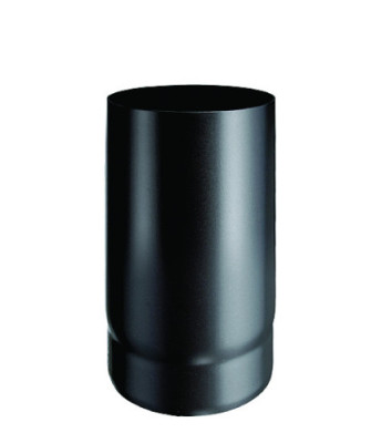 Élément droit raccordement acier peint 2mm Noir