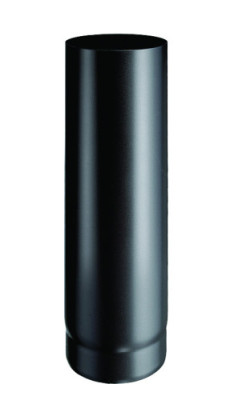 Élément droit raccordement acier peint 2mm Noir