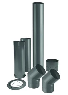 Kit complet raccordement poêle à bois buse sur le dessus email 0,7mm