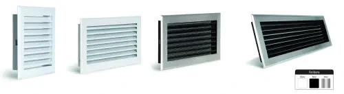 Grilles d'air chaud à lamelles décompression hotte