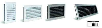 Grilles d'air chaud à lamelles décompression hotte