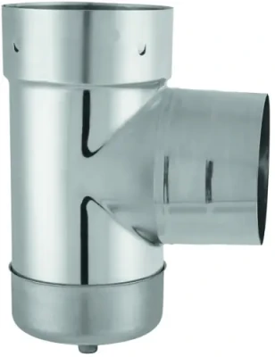 Té avec purge inox 304 à double emboitement