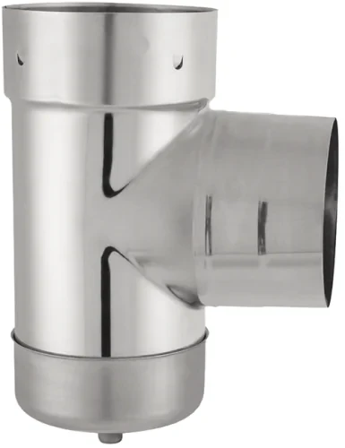 Té avec purge inox 304 à double emboitement