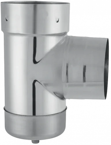 Té purge inox 316 double emboitement